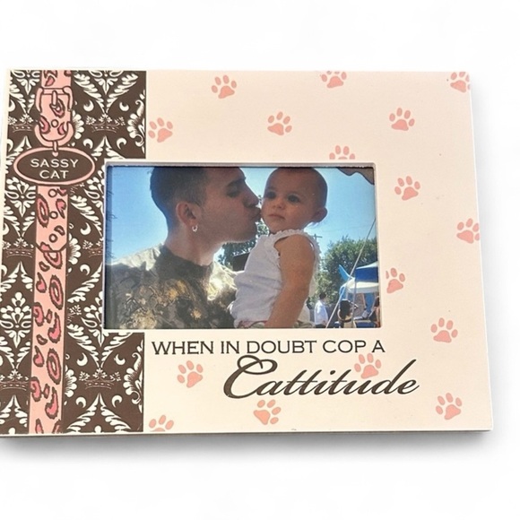 Other - Sassy Cat Pink and Brown Picture Frame